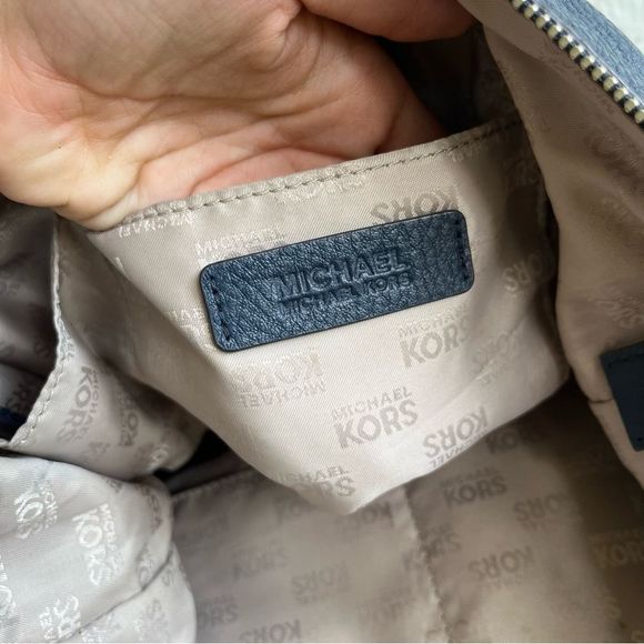 MICHAEL KORS Navy Blue Bedford Fulton Mercer Tote Satchel Crossbody Shoulder Bag - Picture 11 of 11